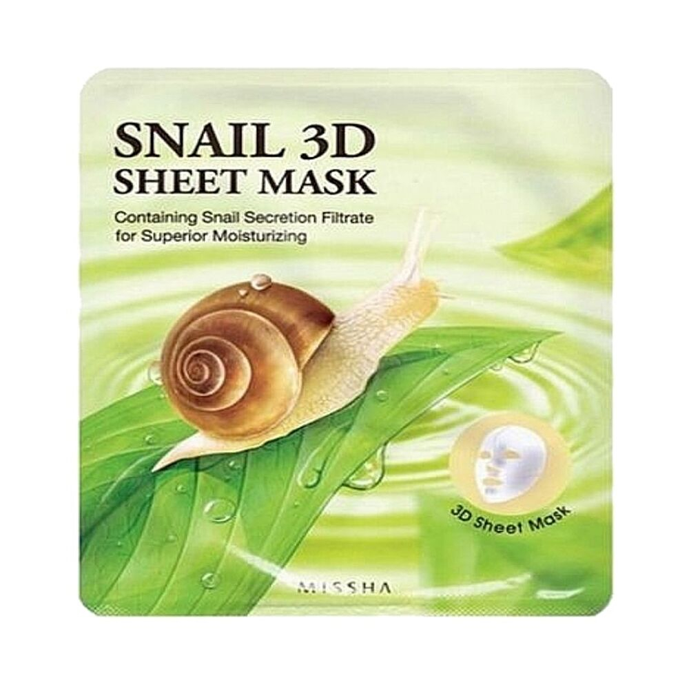 MISSHA Snail 3D sheet mask pleťová maska ​​23 g