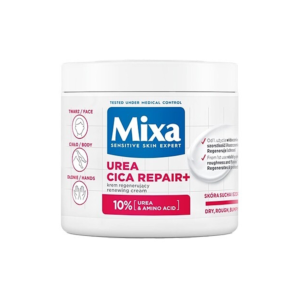 MIXA Urea Cica Repair+ regeneračná telová starostlivosť o veľmi suchú, hrubú pokožku, 400 ml