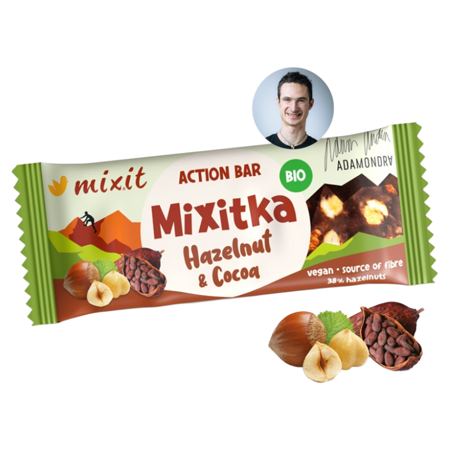MIXIT Action mixitka Adama Ondra lieskový oriešok a kakao BIO 34 g
