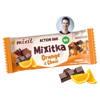 MIXIT Action mixitka Adama Ondra pomaranč a čokoláda BIO 34 g (Tyčinky) - Sladké, BIO
