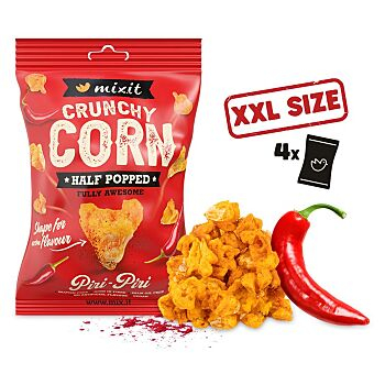 MIXIT Crunchy corn peri peri a kajenské korenie 175 g (Zdravé chrumky)