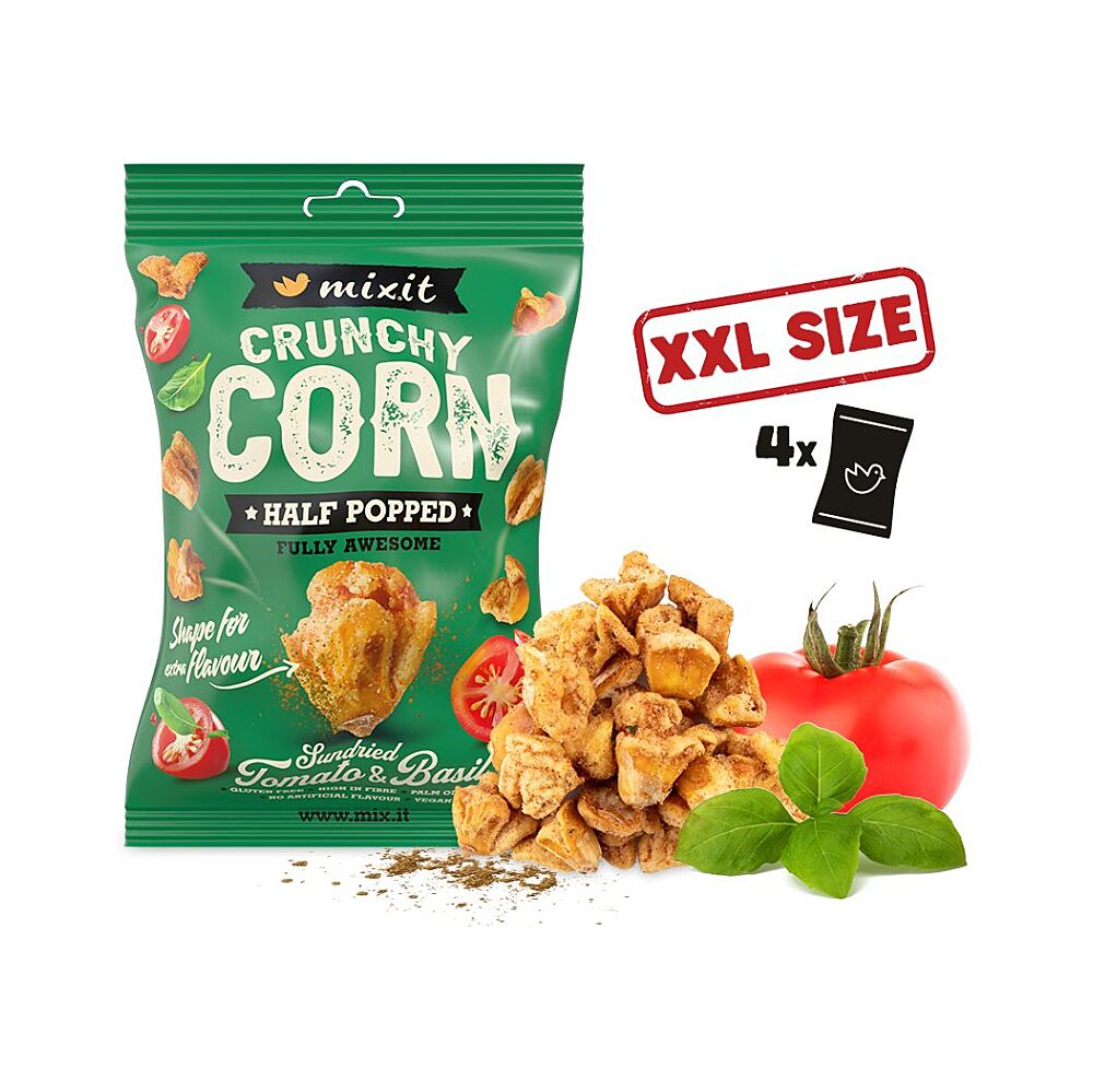 MIXIT Crunchy corn paradajka a bazalka 175 g