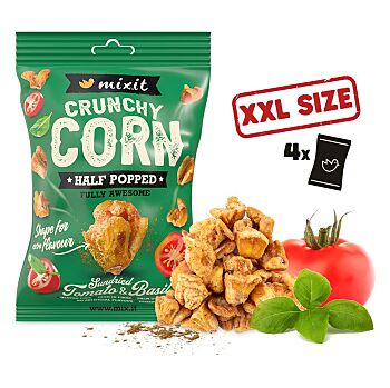 MIXIT Crunchy corn paradajka a bazalka 175 g (Zdravé chrumky)