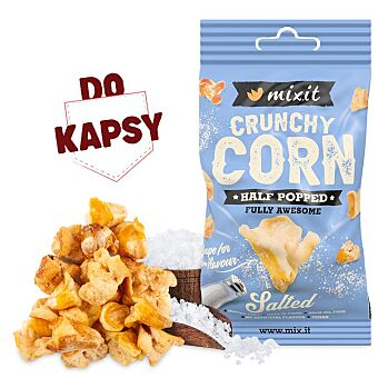 MIXIT Crunchy corn slaný do vrecka 40 g (Zdravé chrumky) - Slané