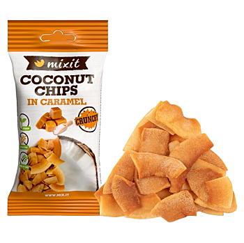 MIXIT Kokosové chipsy karamel 60 g (Kokos) - Sladké