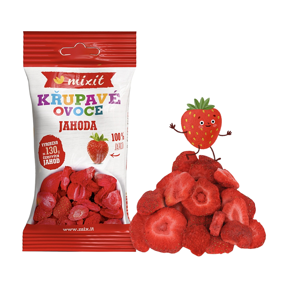 MIXIT Chrumkavé ovocie do vrecka jahoda 13 g
