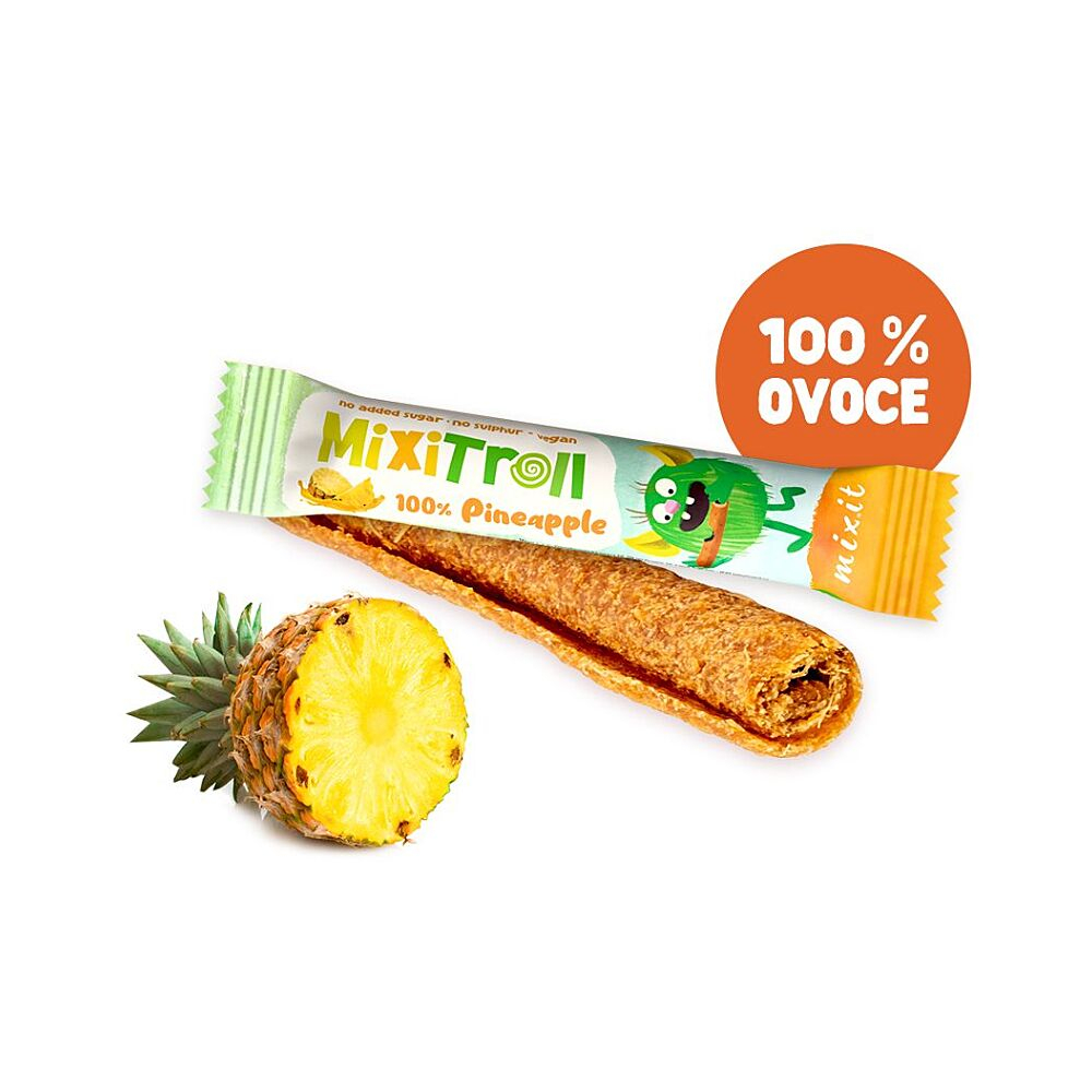 MIXIT Ovocná rolka MixiTroll – 100% Ananás 20 g
