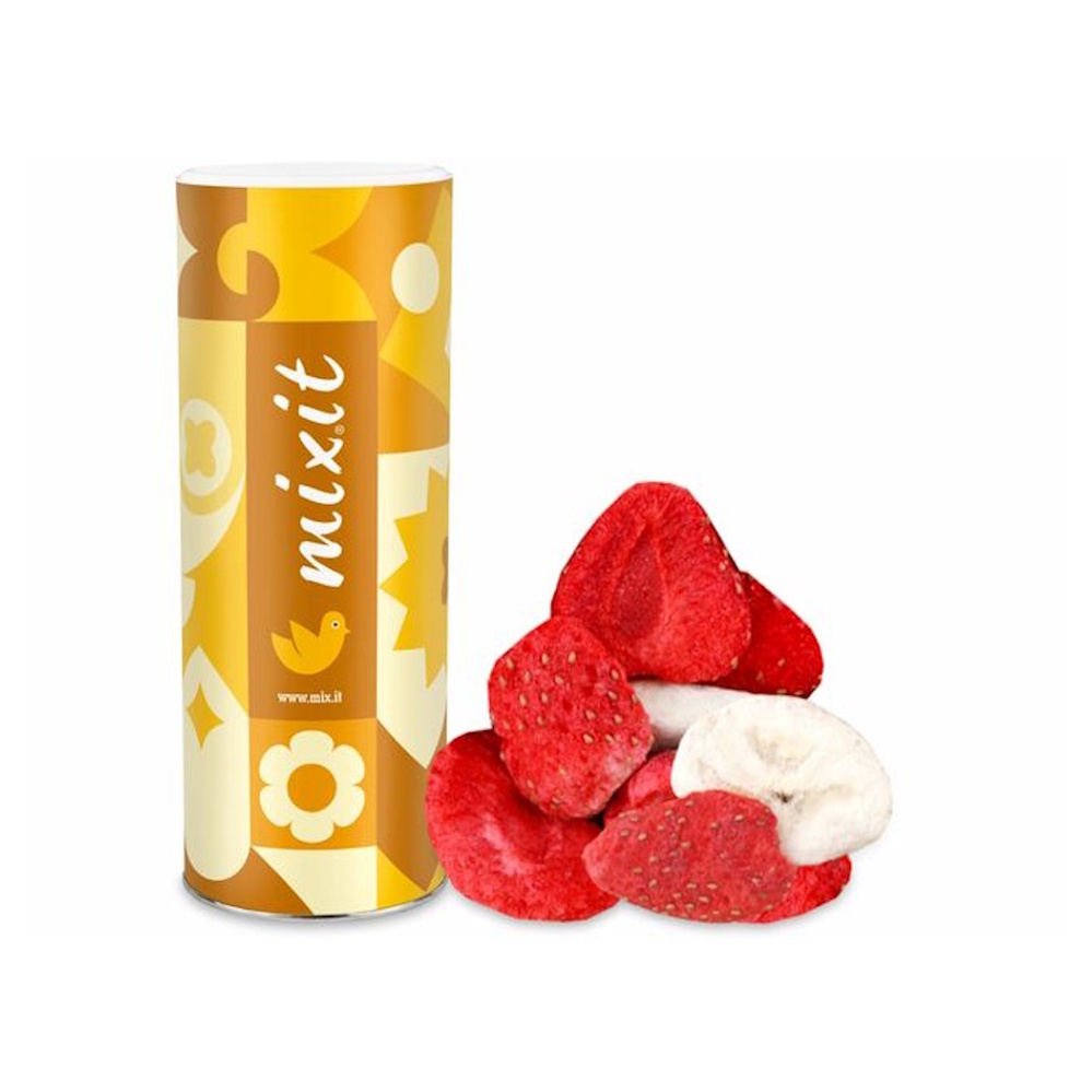 MIXIT Veľké chrumkavé ovocie banán a jahoda 160 g