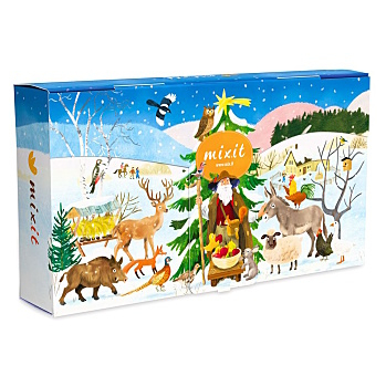 MIXIT Veľký adventný kalendár 1229 g (Rôznorodé ovocie) - Prírodné, Viaczložkové