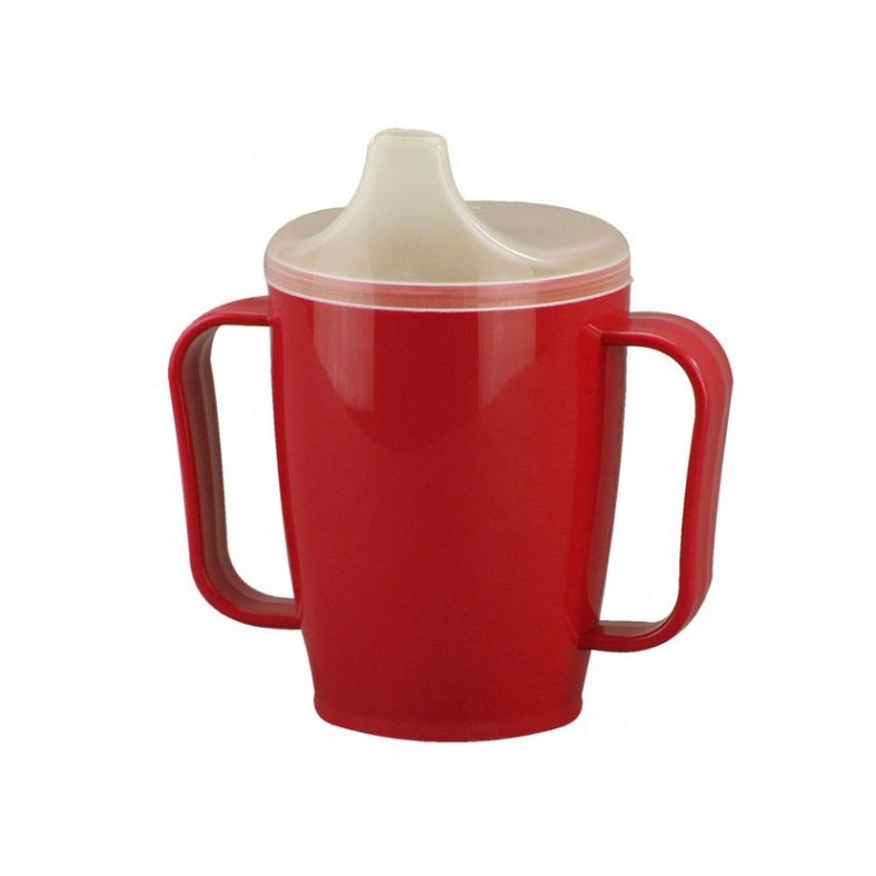 MODOM Hrnček s náustkom s dvoma viečkami 250 ml červený kúpite na Mojalekaren.sk