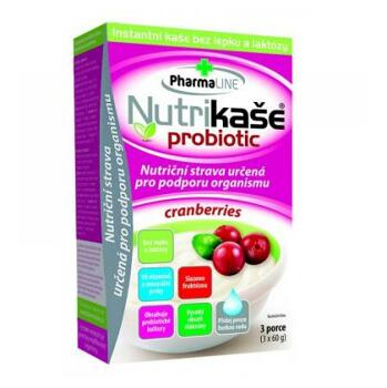 PHARMALINE Nutrikaša probiotic S brusnicami 3x60 g
