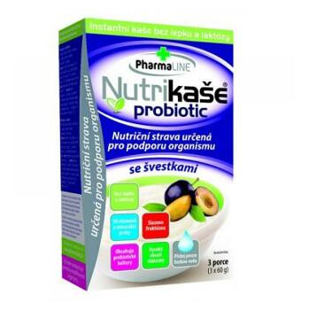 PHARMALINE Nutrikaša probiotic So slivkami 3x60 g