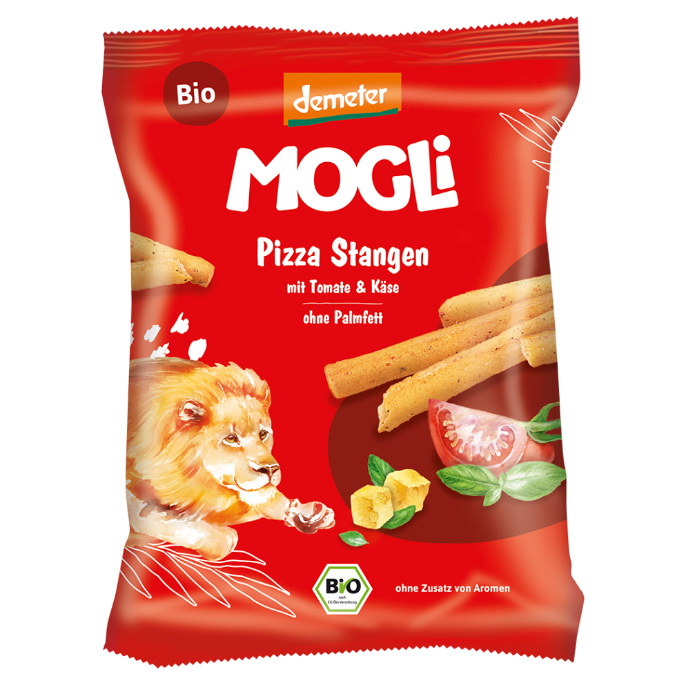 MOGLI Pizza tyčinky s paradajkami a syrom 3r+ BIO 75 g