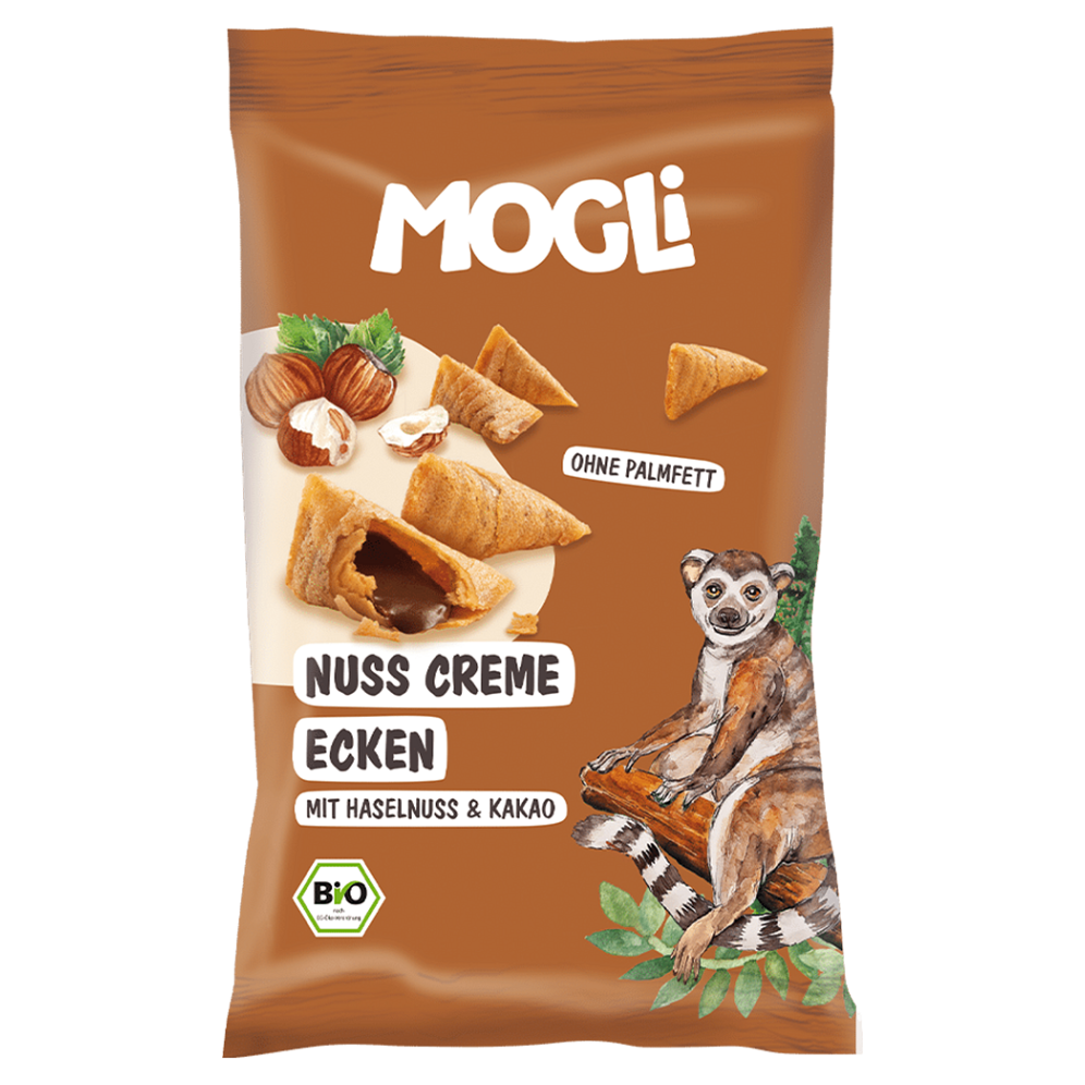 MOGLI Plnené lieskoorieškové taštičky 3r+ BIO 30 g