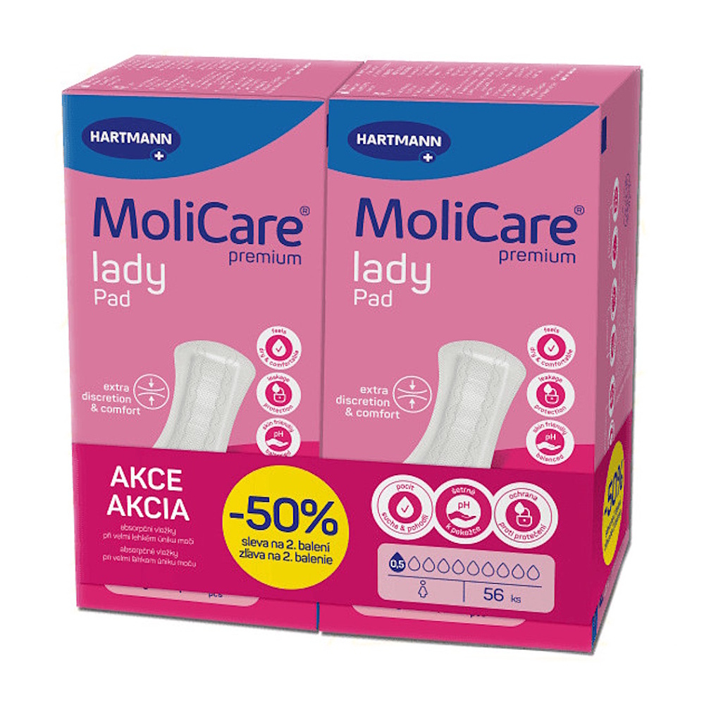 MoliCare Premium lady pad 0,5 kvapky DUOPACK inkontinenčné vložky 2x28ks kúpite na Mojalekaren.sk