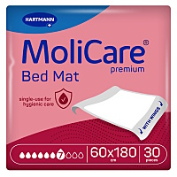 MOLICARE Bed Mat podložky 7 kvapiek so záložkami 60 x 180 cm 30 kusov