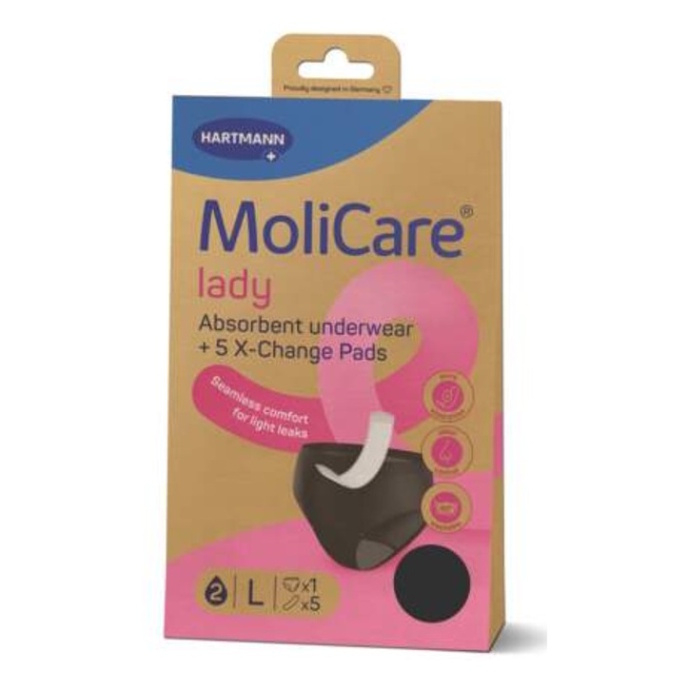 MoliCare lady L absorpčná spodná bielizeň 1 ks + X-Change vložka 5 ks