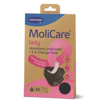 MOLICARE Lady M absorpčná bielizeň 1 kus+ X-change vložka 5 kusov (Inkontinenčné nohavičky naťahovacie)