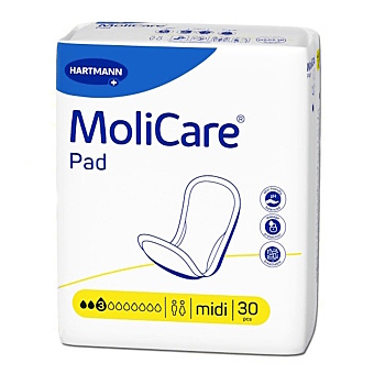 MOLICARE Pad Midi inkontinenčné vložky 3 kvapky 30 kusov (Vložky pri inkontinencii)