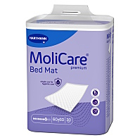 MOLICARE Bed Mat inkontinenčná podložka 8 kvapiek 60 × 60 cm 30 kusov