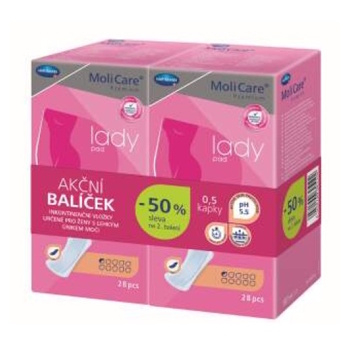 MOLICARE Premium lady pad 0,5 kvapky duopack 2 x 28 kusov (Vložky pri inkontinencii)