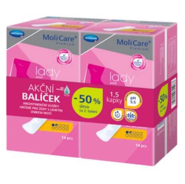 MOLICARE Premium lady pad 1,5 kvapky duopack 2 x 14 ks set kúpite na Mojalekaren.sk