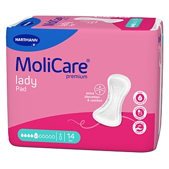 MOLICARE Lady inkontinenčné vložky 4.5 kvapky 14 kusov (Vložky pri inkontinencii)