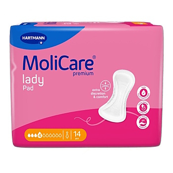 MOLICARE Lady inkontinenčné vložky 4 kvapky 14 kusov (Vložky pri inkontinencii)