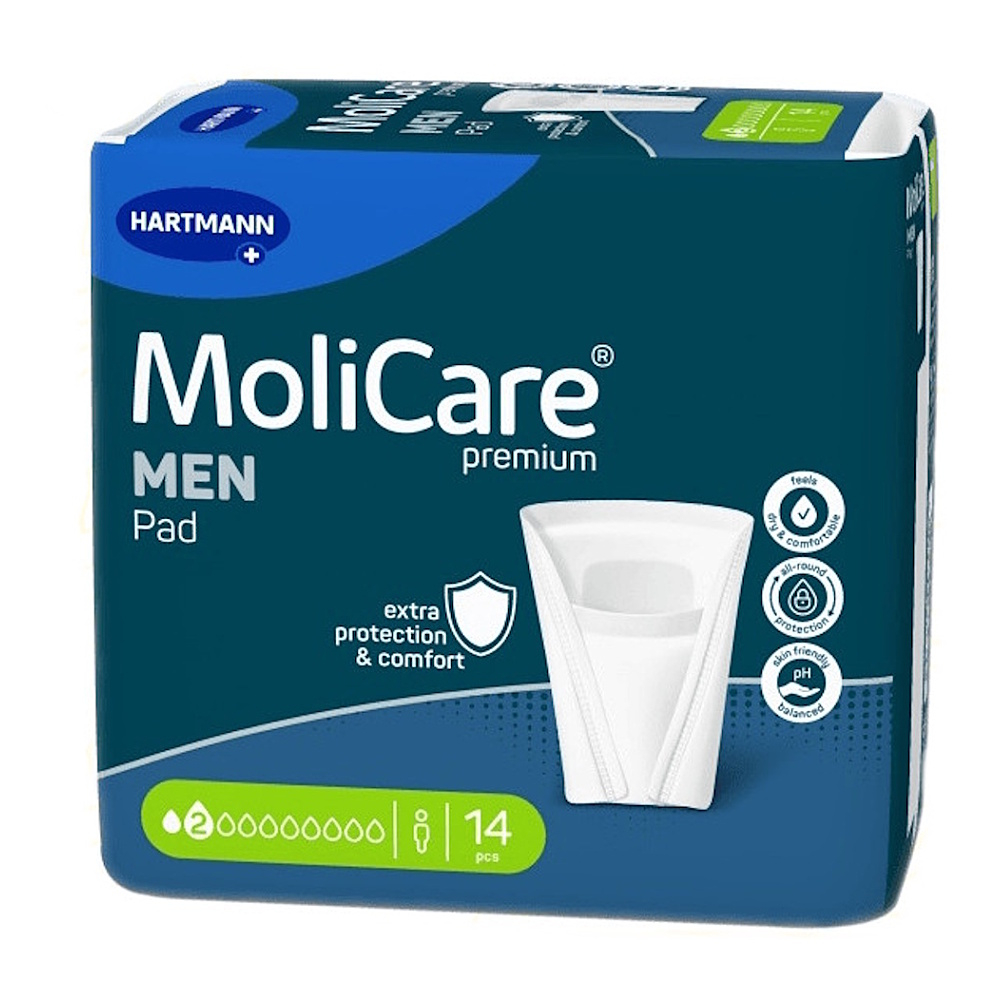 MOLICARE Men inkontinenčné vložky 2 kvapky 14 kusov
