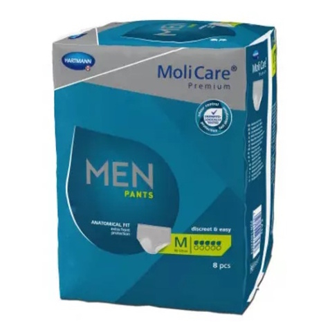 MOLICARE Premium men pants 5 kvapiek veľkosť M 8 kusov