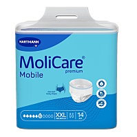 MOLICARE MOBILE Inkontinenčné nohavičky 6 kvapiek veľkosť XXL 14 kusov