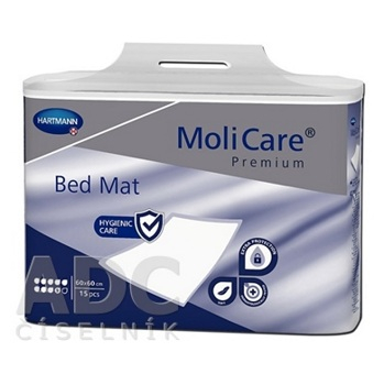 MOLICARE Premium Bed Mat Inkontinenčná podložka 9 kvapiek 60 x 60 cm 15 kusov