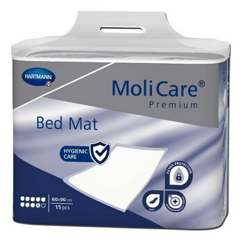 MOLICARE Premium Bed Mat Inkontinenčná podložka 9 kvapiek 60 x 90 cm 15 kusov