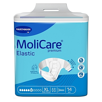 MOLICARE Elastic zalepovacie nohavičky 6 kvapiek veľkosť XL 14 kusov ()