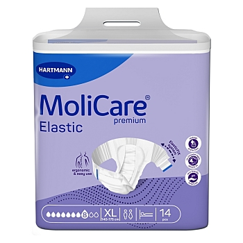 MOLICARE Elastic zalepovacie nohavičky 8 kvapiek veľkosť XL 14 kusov ()