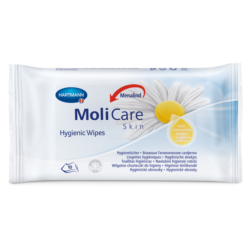 MOLICARE Skin Hygienické obrúsky 10 kusov kúpite na Mojalekaren.sk