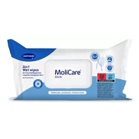 MOLICARE SKIN Wet wipes 3v1 vlhčené obrúsky s harmančekom 50 kusov