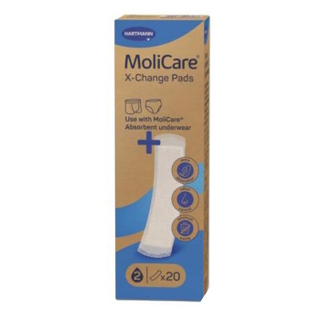 MOLICARE X-change pads vymeniteľné inkontinenčné vložky 20 kusov (Vložky pri inkontinencii)