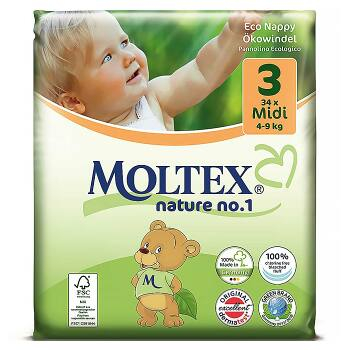 MOLTEX Nature No. Midi 4-9 kg 34 ks