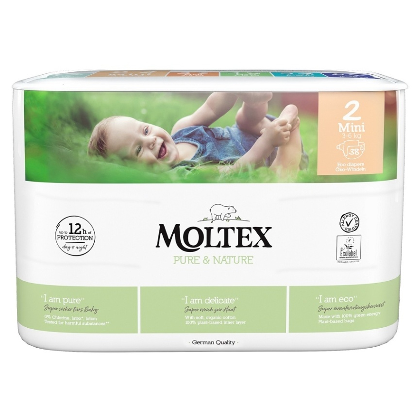 MOLTEX Pure & Nature Mini 3-6 kg 38 ks kúpite na Mojalekaren.sk