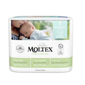 MOLTEX Pure & Nature Newborn 2 - 5 kg  22 ks