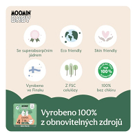 MOOMIN BABY 4 Eko plienky maxi 7-14 kg 63 kusov