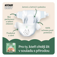 MOOMIN BABY 4 Eko plienky maxi 7-14 kg 63 kusov