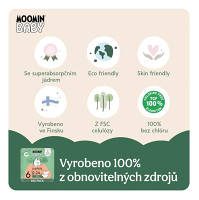 MOOMIN BABY 6 Eko plienky maxi 12-24 kg 51 kusov