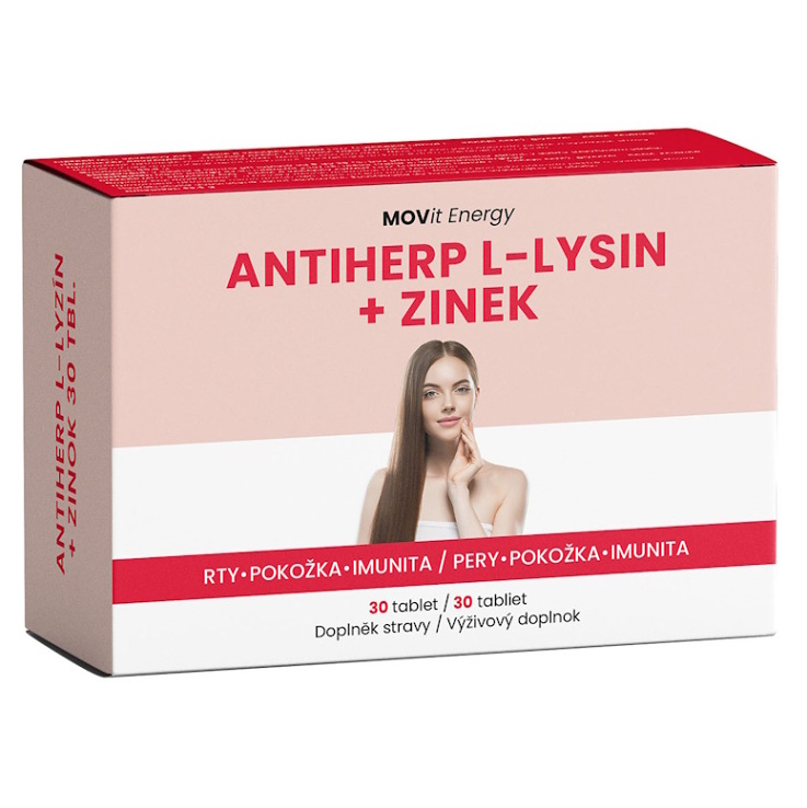 Movit Energy AntiHerp L-Lysin + Zinek tablety na podporu imunitného systému, pre krásnu pleť a nechty 30 tbl kúpite na Mojalekaren.sk