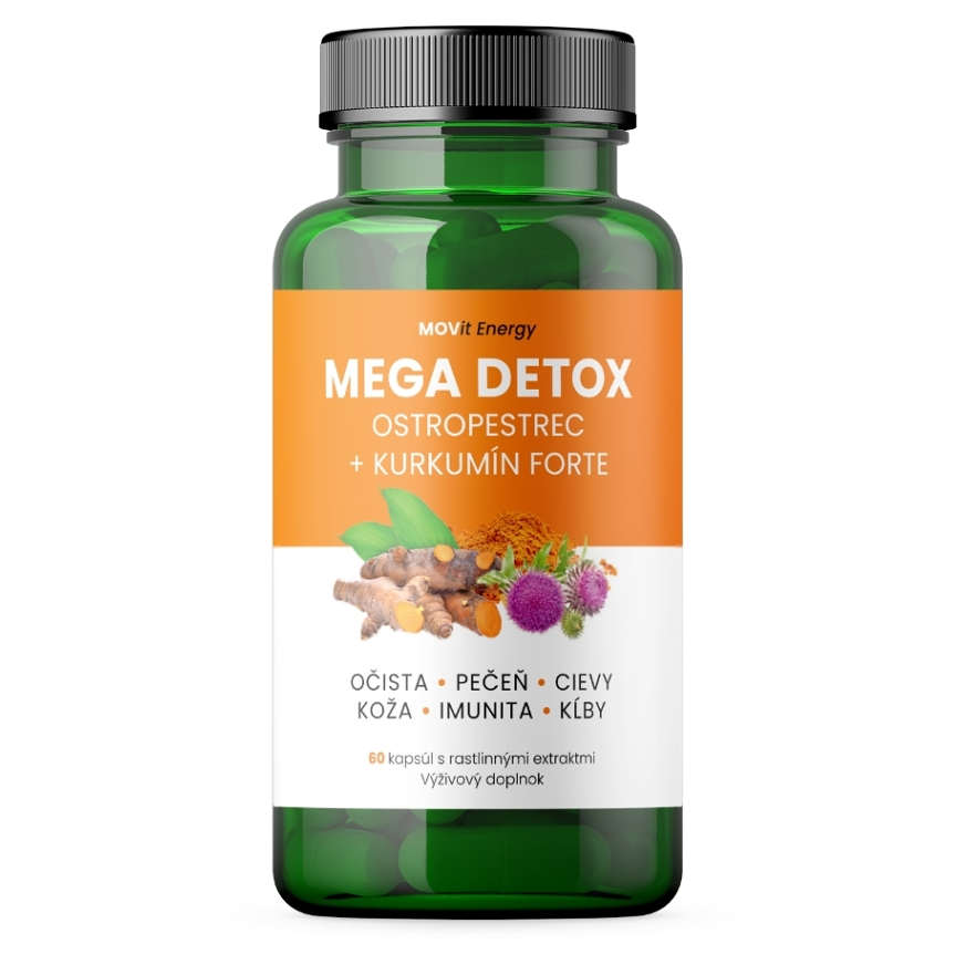 MOVIT ENERGY Mega detox Pestrec a Kurkumín forte 60 kapsúl kúpite na Mojalekaren.sk
