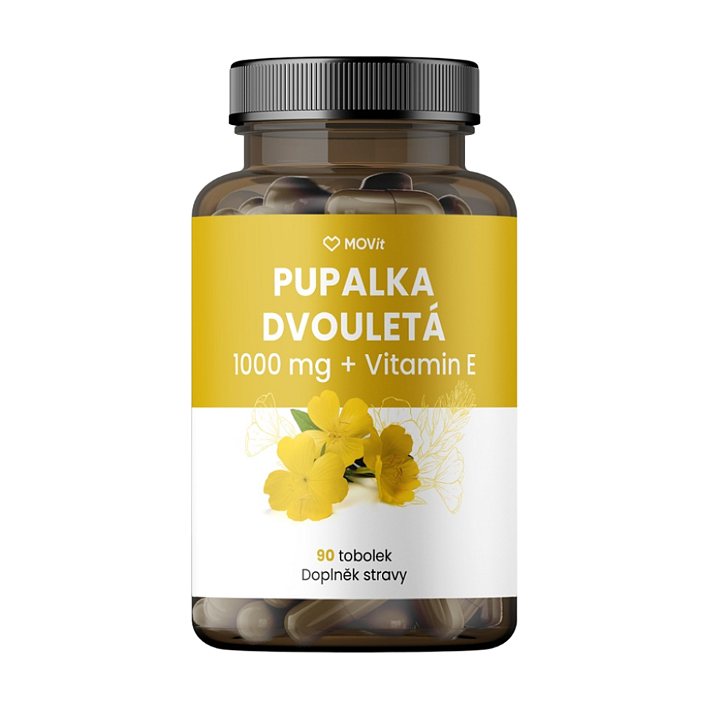 MOVit ENERGY Pupalka dvojročná 1000 mg + Vitamín E 90 kapsúl
