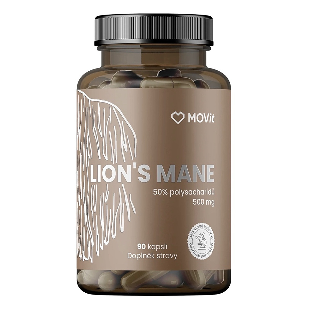 MOVIT Hericium lion's mane 50% polysacharidov 500 mg 90 kapsúl
