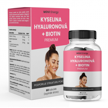 MOVIT ENERGY Kyselina hyalurónová + biotín premium 60 kapsúl