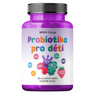 MOVIT ENERGY Probiotiká pre deti s vitamínmi 60 cmúľacích tabliet
